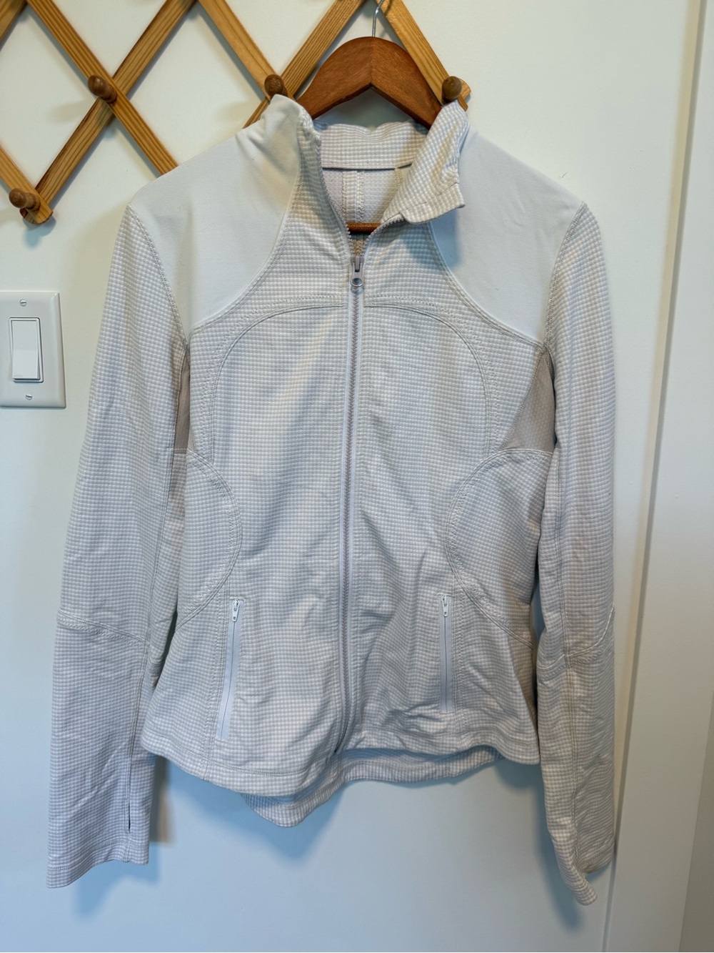 Lululemon Forme Jacket with a gingham pattern